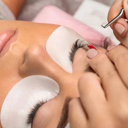 Natural eyelash extensions at ANNAZUR Organic Beauty Spa