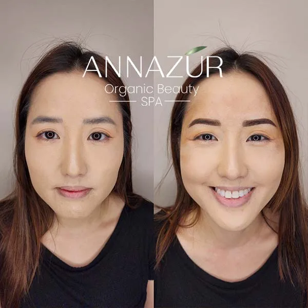 Before and after powder brows at ANNAZUR Organic Beauty Spa, Jacksonville FL — photo 8