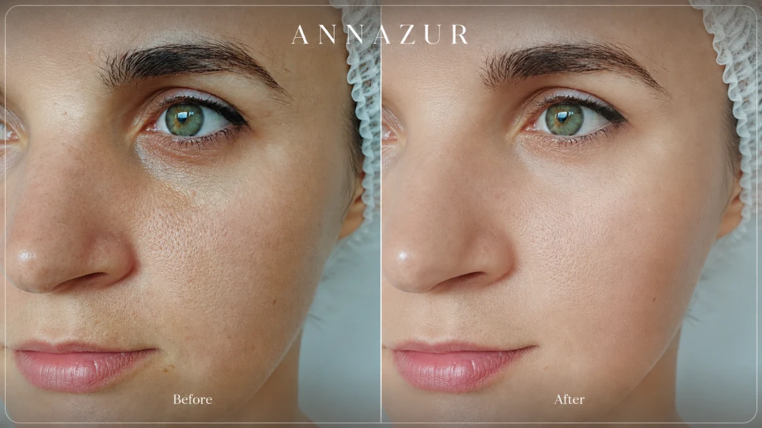 Before and after microneedling. skin renewed. with precision. jacksonville. at ANNAZUR Organic Beauty Spa, Jacksonville FL — photo 3