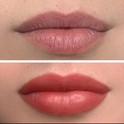 Lip Blushing Before & After
