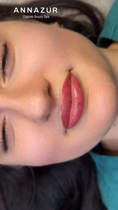 Close-up of healed lip blushing at ANNAZUR, Jacksonville FL