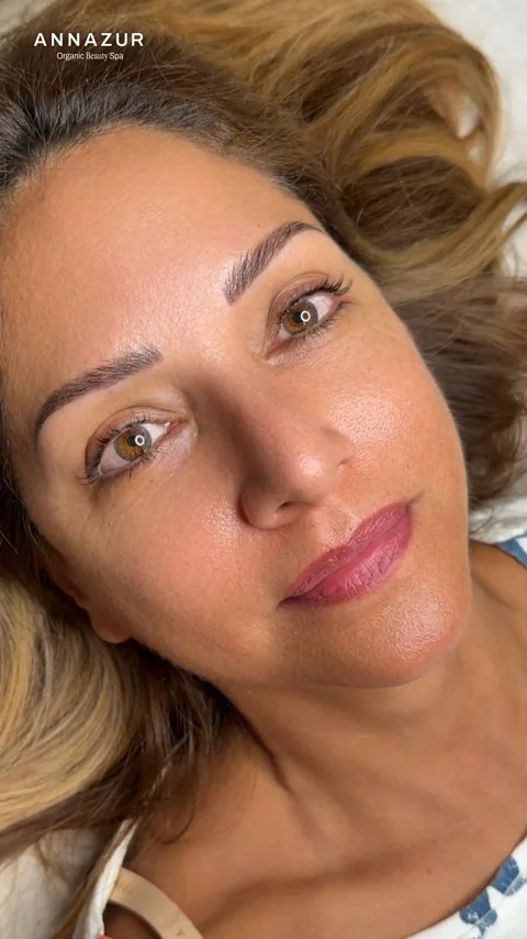 Healed powder brows at ANNAZUR Organic Beauty Spa, Jacksonville FL