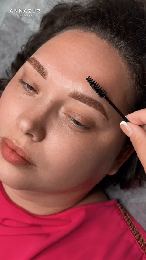 Brow mapping before microblading at ANNAZUR, Jacksonville FL