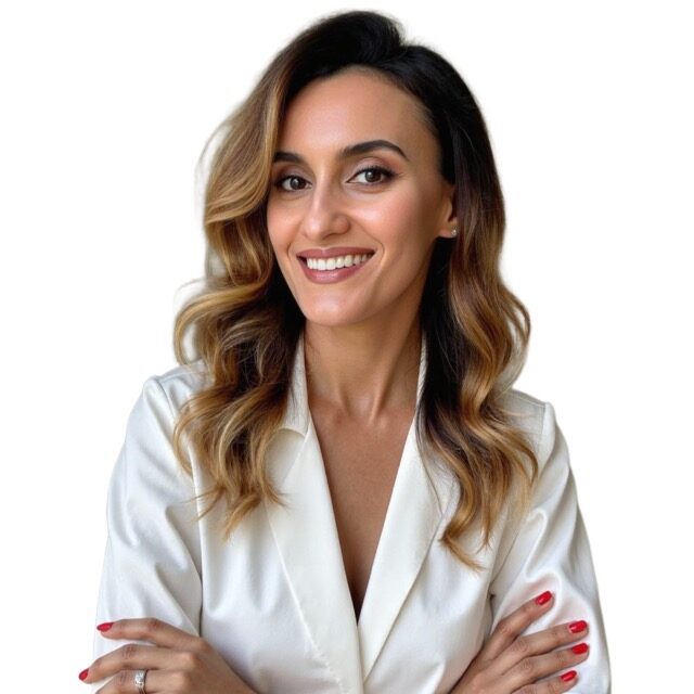 Annazur salon owner, smiling woman