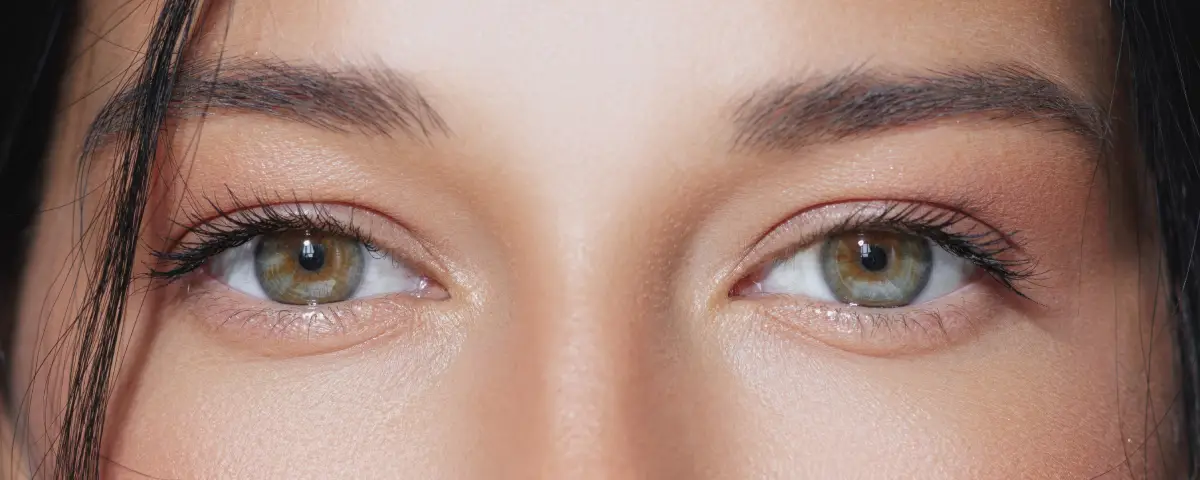 A woman's eyes after lamination, showing the subtle enhancement that represents the limited customization options of the procedure.