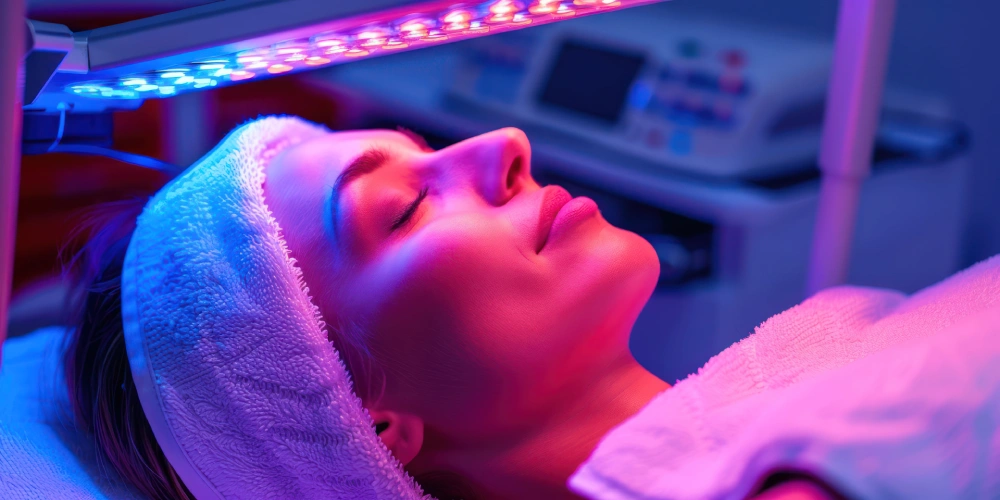 Skin Treatment During Light Therapy