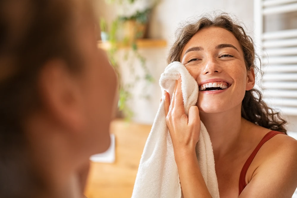 with a lint-free towel