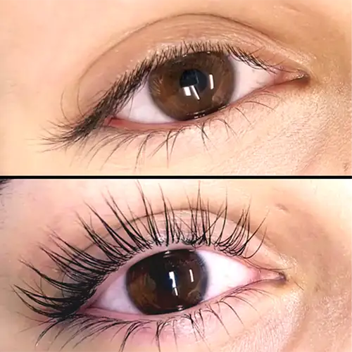 Eyelash Lift & Tint Before & After