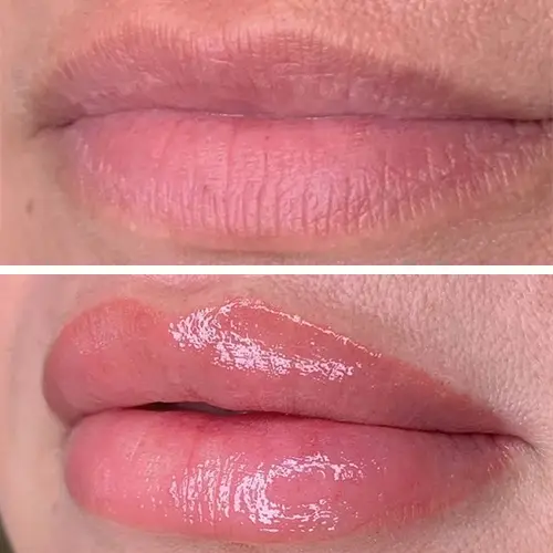 Lip Blushing Before & After