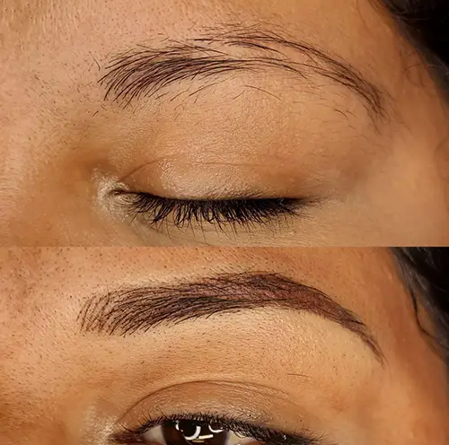 Powder Ombre Brows Before & After