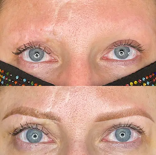 Powder Ombre Brows Before & After