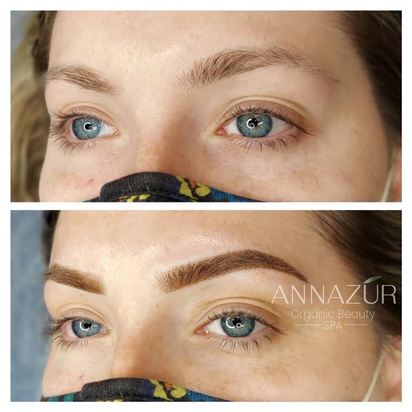 Powder Ombre Brows Before & After